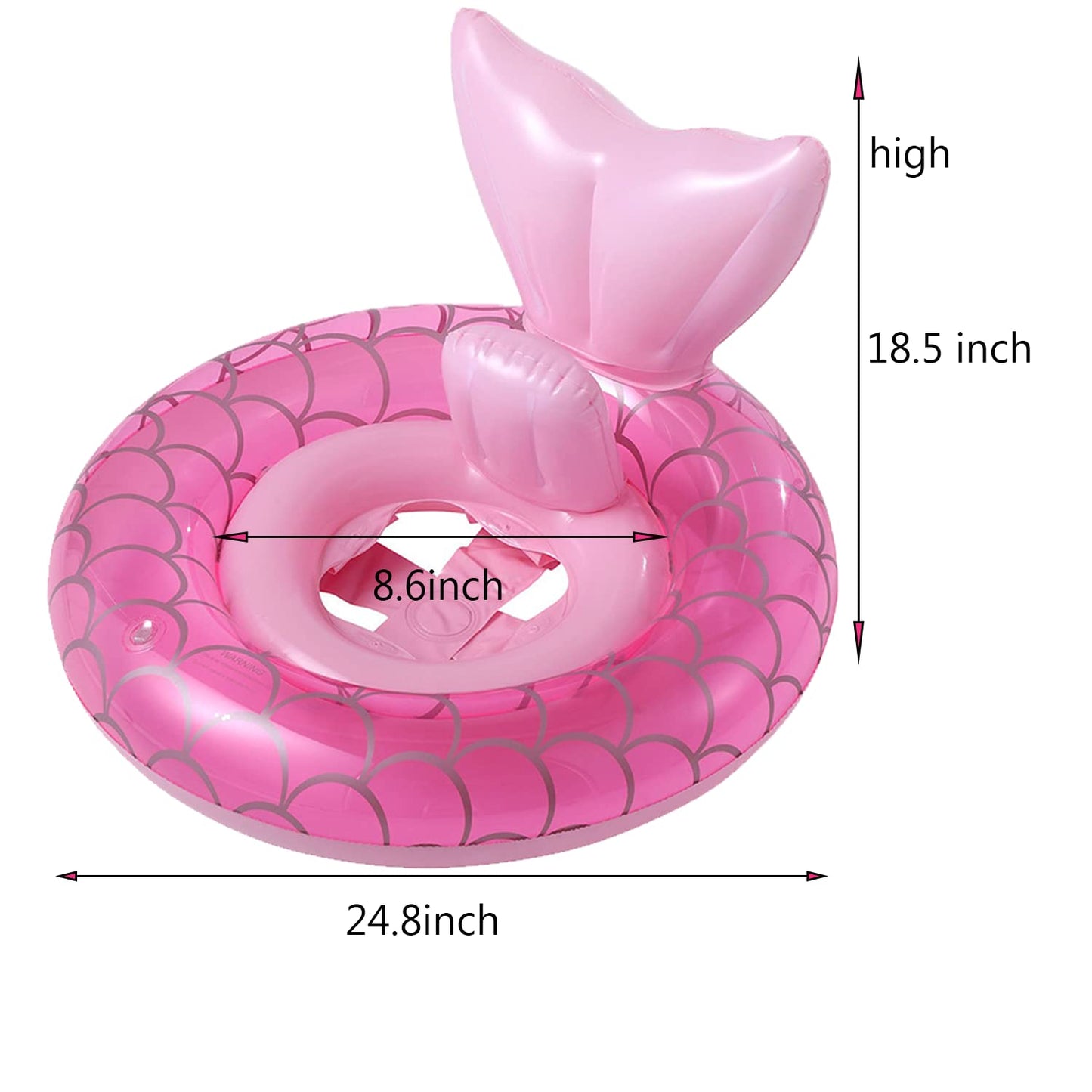 ZEYGLXC 2023 New Mermaid Baby Swimming Pool Floats,Inflatable Pool Swim Ring with Seat and Handle for Babies Toddlers Infant Training Summer