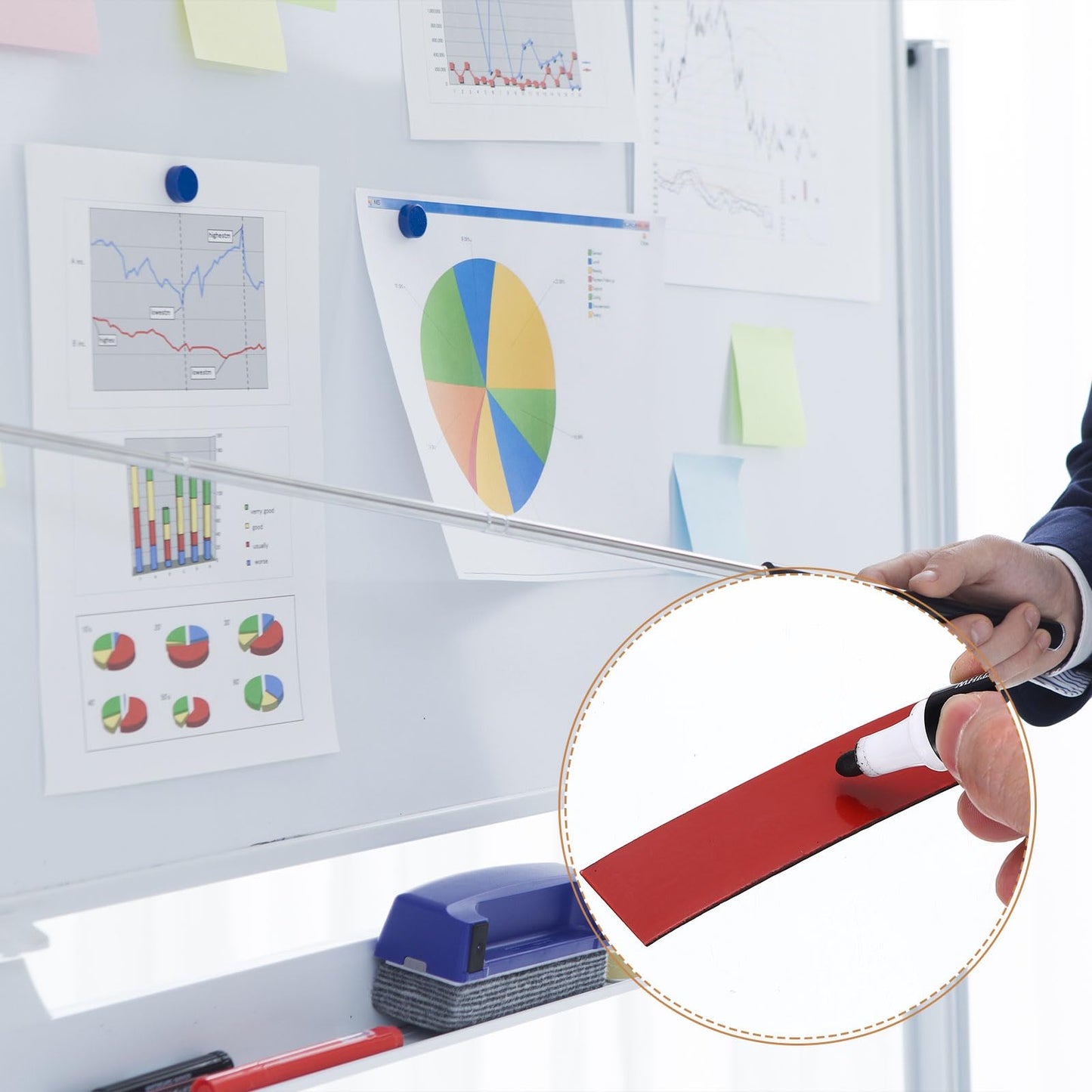 PATIKIL Magnetic Strip Roll, 32.8ft x 0.8" Fridge Magnets Tape Flexible Writable Dry Erase Refrigerator Magnet Sticker Label with Adhesive Back Sheet for DIY Craft Whiteboard, Orange