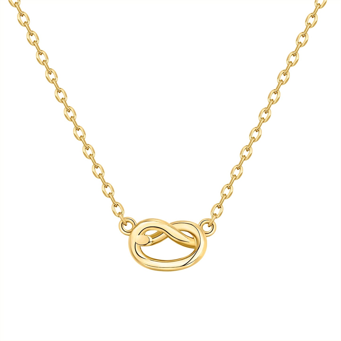 PAVOI 14K Yellow Gold Plated Infinity Pendant Necklace | Bridesmaids Cute Necklaces for Women