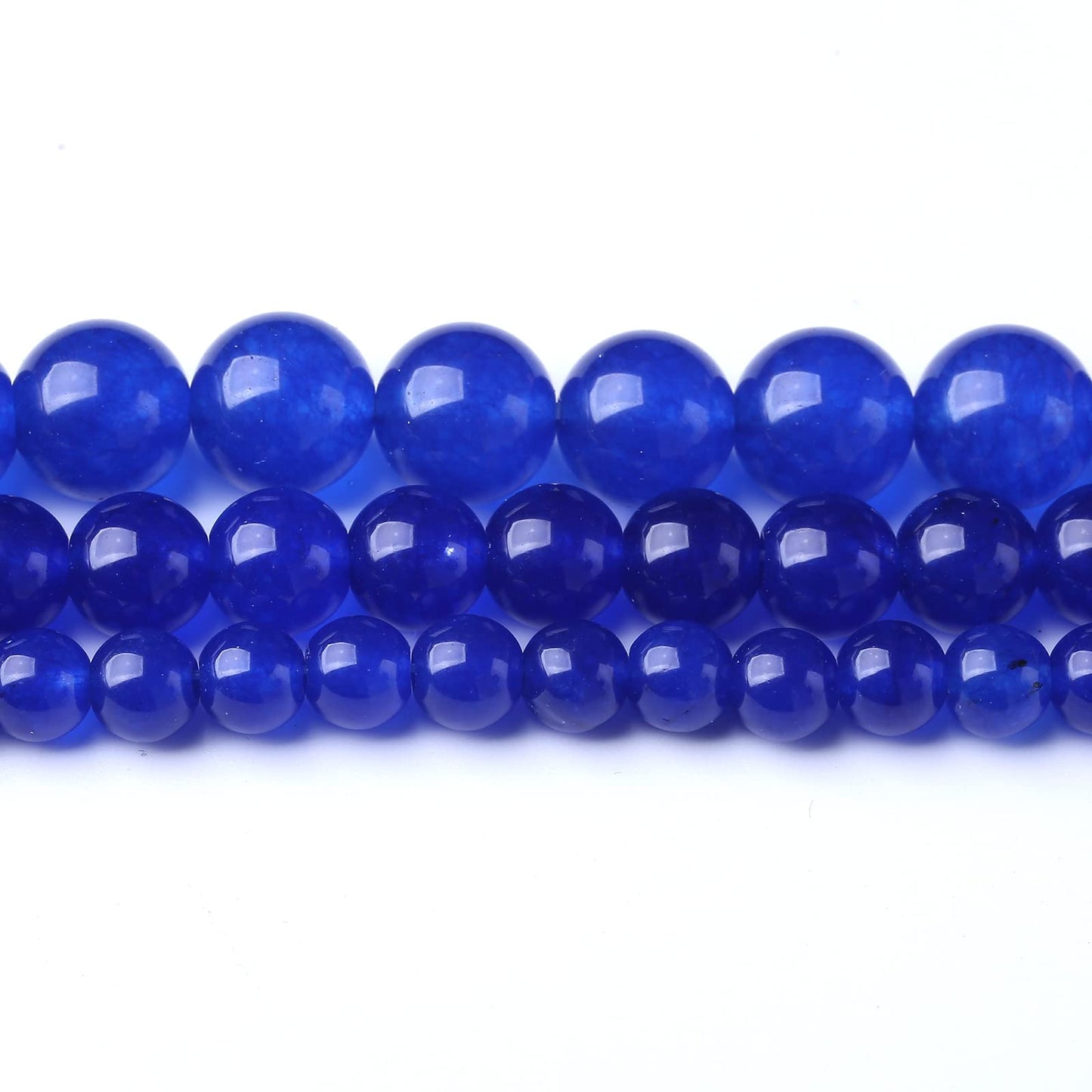 Tiger Eye Round Loose Beads Natural Gem Beads Crystal Energy Stone Beads for Jewelry Making 15" (Blue Chalcedony, 10MM)