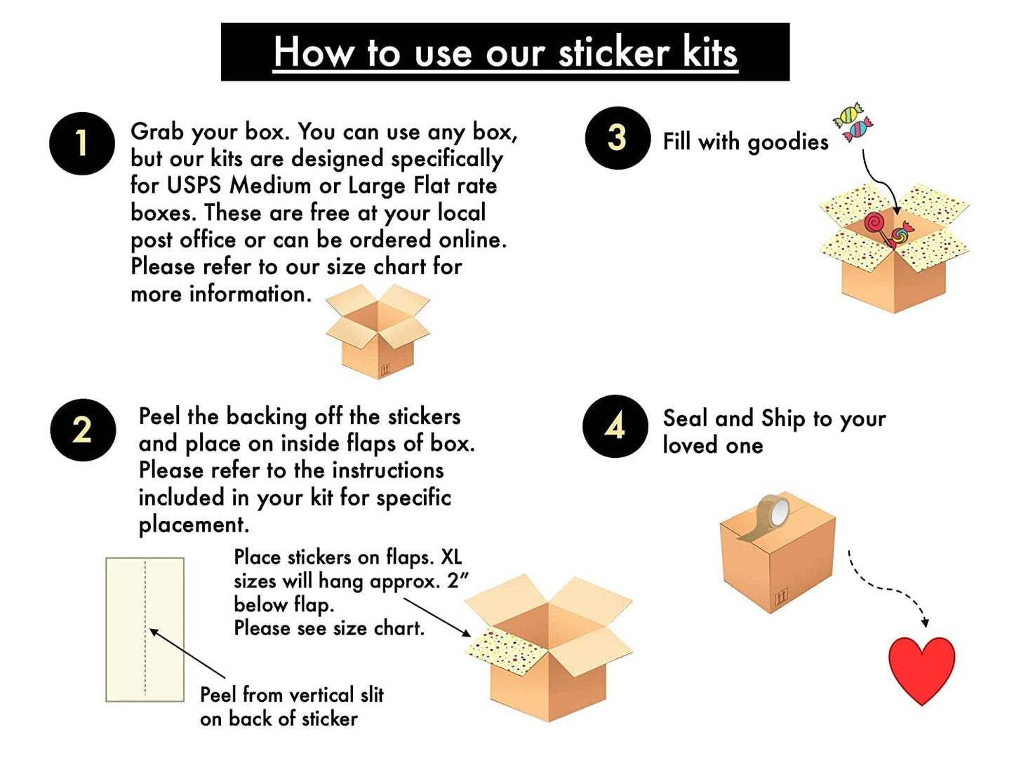 Final Exam Care Package Sticker Kit for College Students