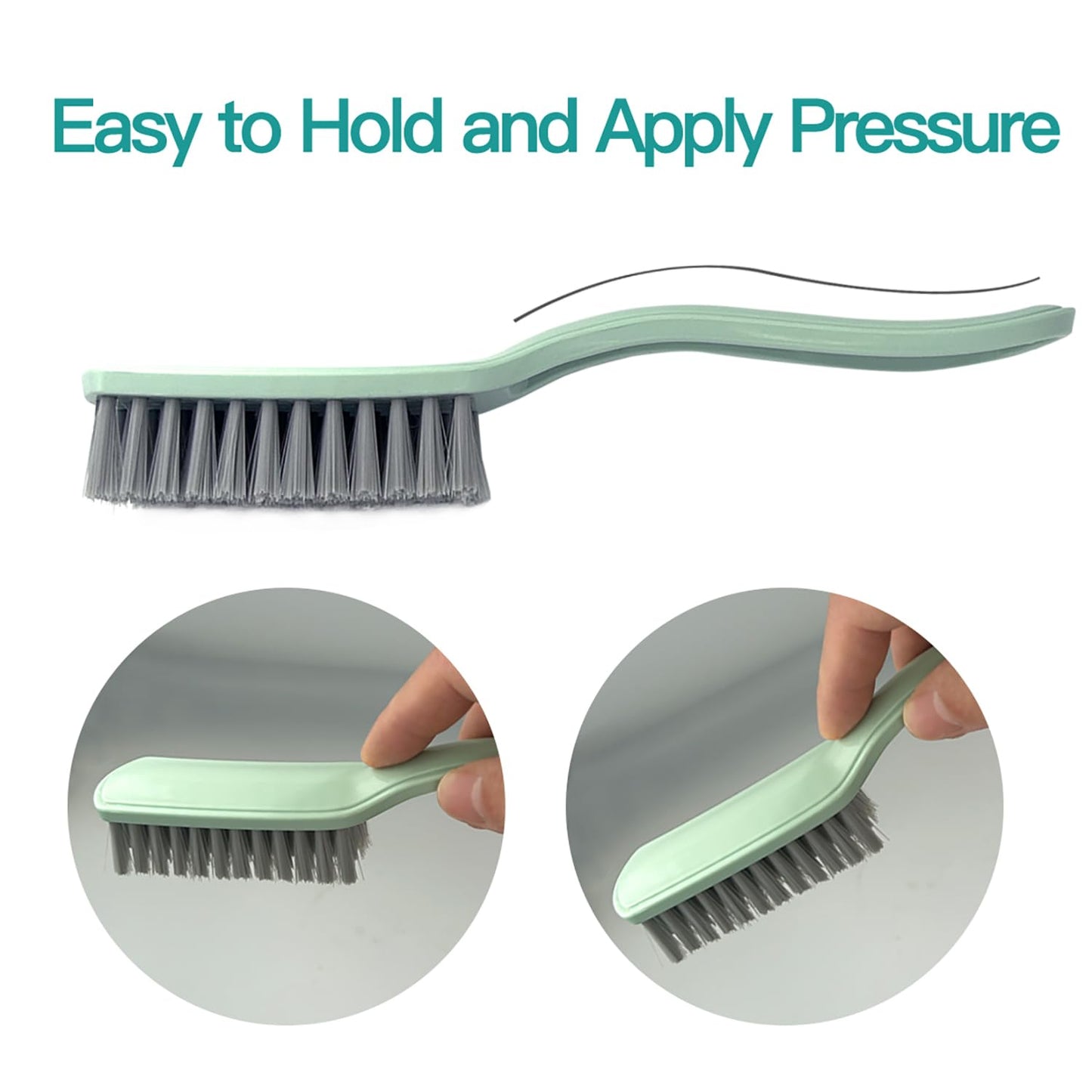 Nail Brush Foot Brush Curved Handle Grip Hand Fingernail Scrub Brush Home Laundry Cleaning Shoes Clothes Toes Nails Feet Scrubber,4 PCS