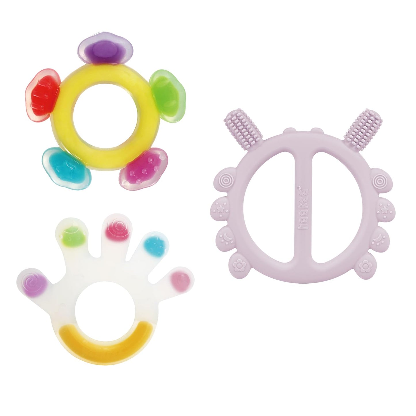 Haakaa Silicone Teether Set-Baby Freezer Teething Toy - Soft Cold Teether - Soothe Teething Pain & Itching Gums - Perfect Size-Baby Freezer Teething Toy - Soft Cold Teether