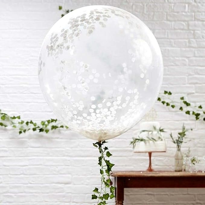 Kaemi White Round Tissue Paper Confetti 5000 Pieces 1 inch Paper Circle Confetti Dots for Table Parties & Celebrations