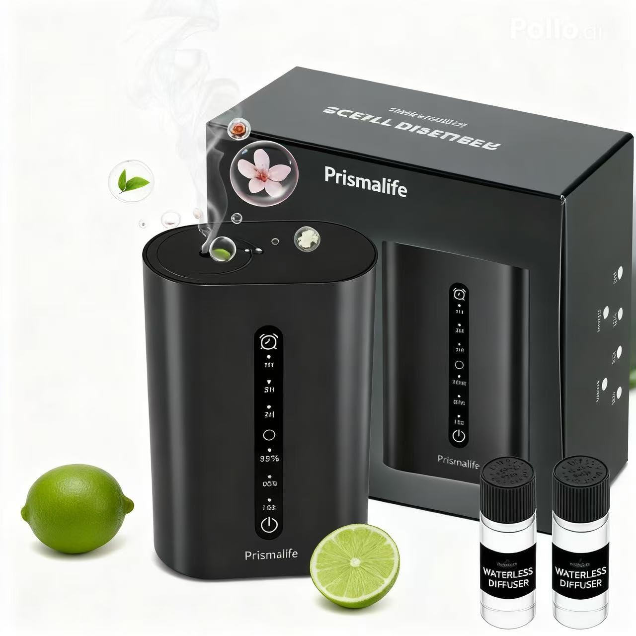 2025 Upgrade Smart Plug in Diffuser, Waterless Scent Diffusers for Home Cover Up to 800 Sq. Ft with 3 Mist Levels & Timers, Waterless Essential Oil Diffuser with RGB Lighting for Home, Office