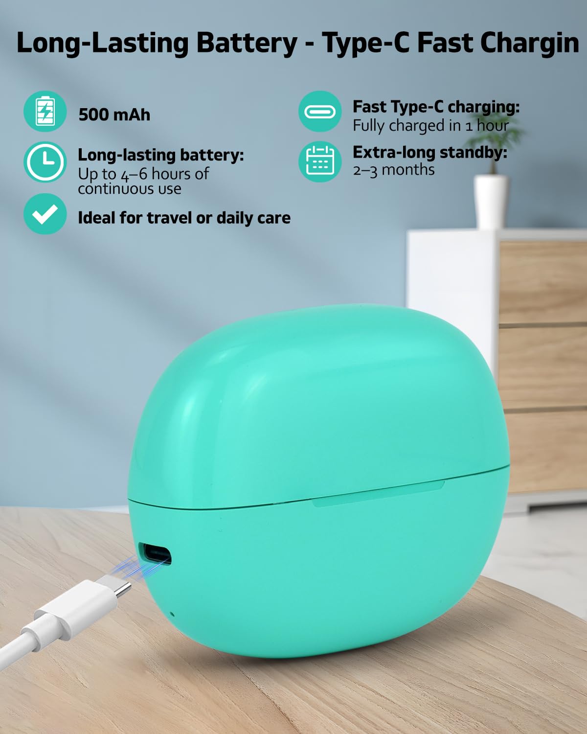 Electric Nail Clipper for Seniors & Adults, Automatic Nail Trimmer for Thick Nails, Safe Easy Use, 2 Speed Adjustable Blade Gap, Built-in Light, Rechargeable Nail Cutter with Polishing Head