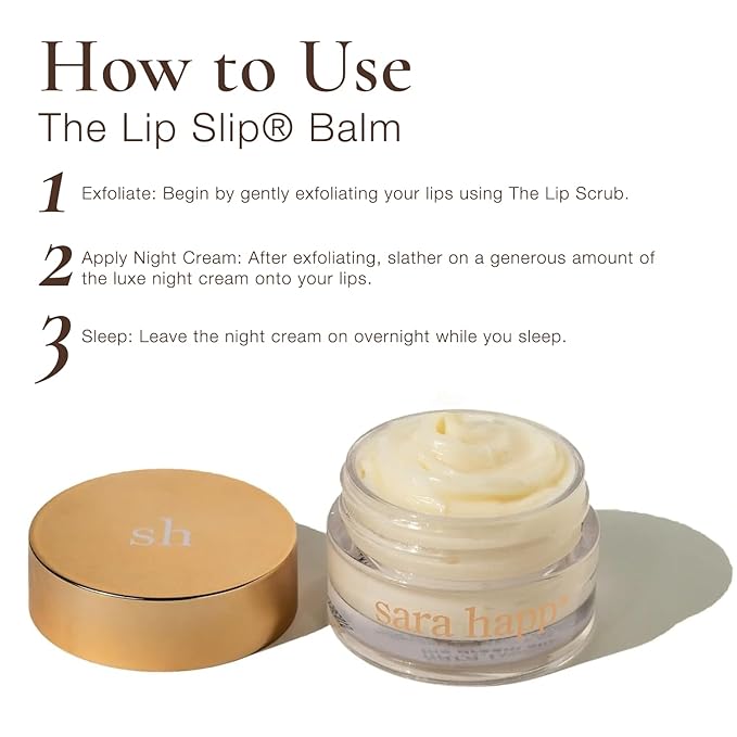 Sara Happ The Dream Slip Duo: Original Overnight Lip Mask + Dream Slip #2 Gently Restore, Heal and Renew Lips