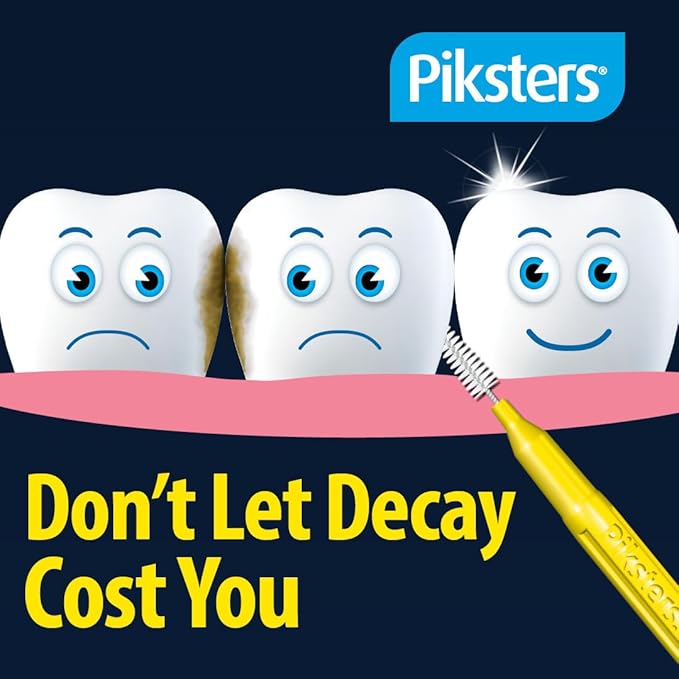 Piksters Interdental Brushes, 35 pk, Size 00, Interdental Tooth Brush for Extremely Tight Gaps, Gum Soft Bristles for Plaque Removal, Safe for Braces