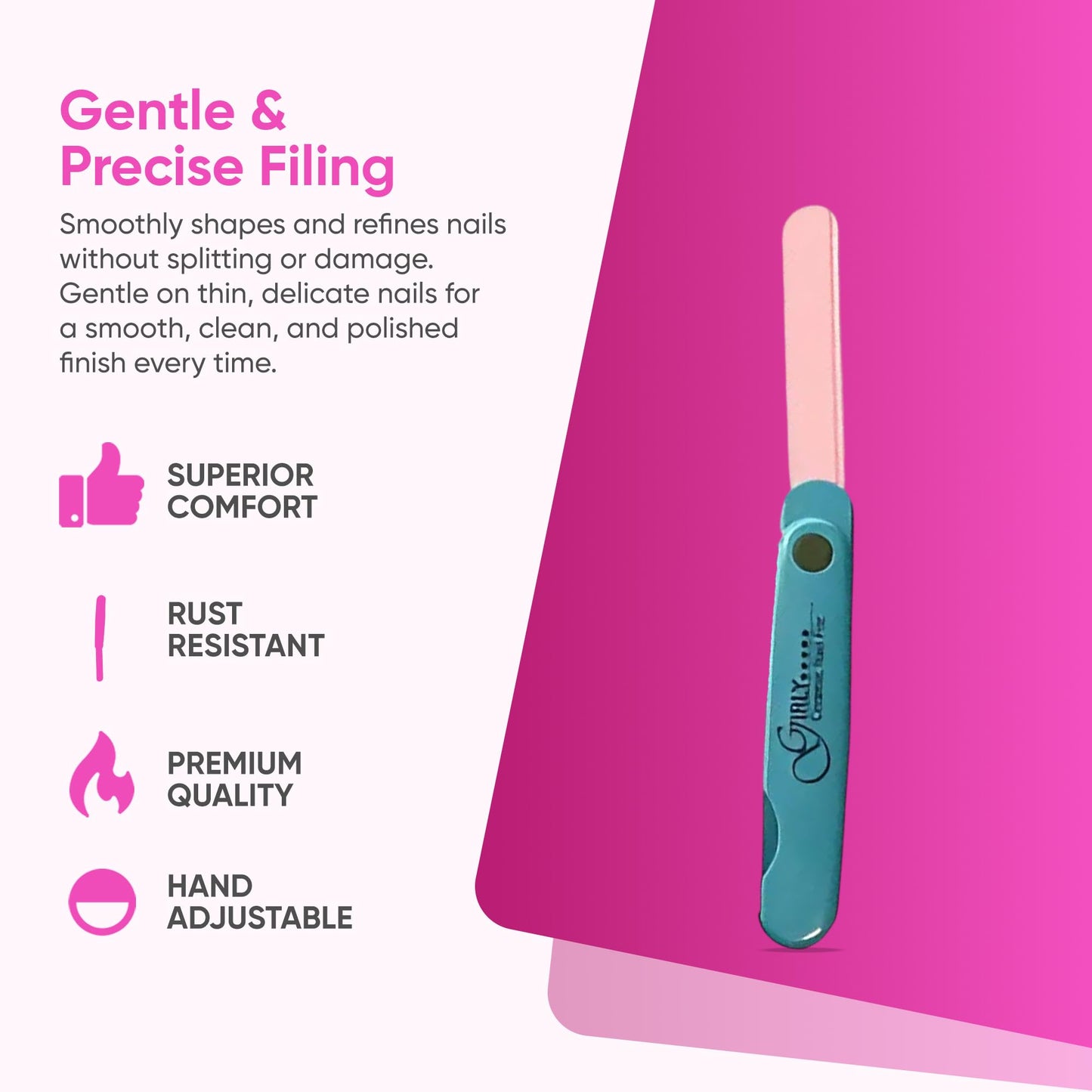 YNR Professional Nail File and Buffer Set with Emery Boards for Natural Nails - Mini Nail Files for Fingernails & Toenails - Durable Nail Buffer for Shaping, Smoothing. Shining & Gentle Buffing