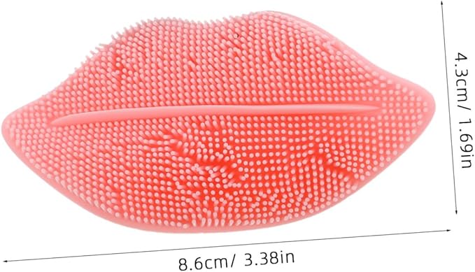 Happyyami 3pcs Silicone Face Scrubber Lip Scrub Exfoliating Facial Brush Facial Cleansing Tool Random Color