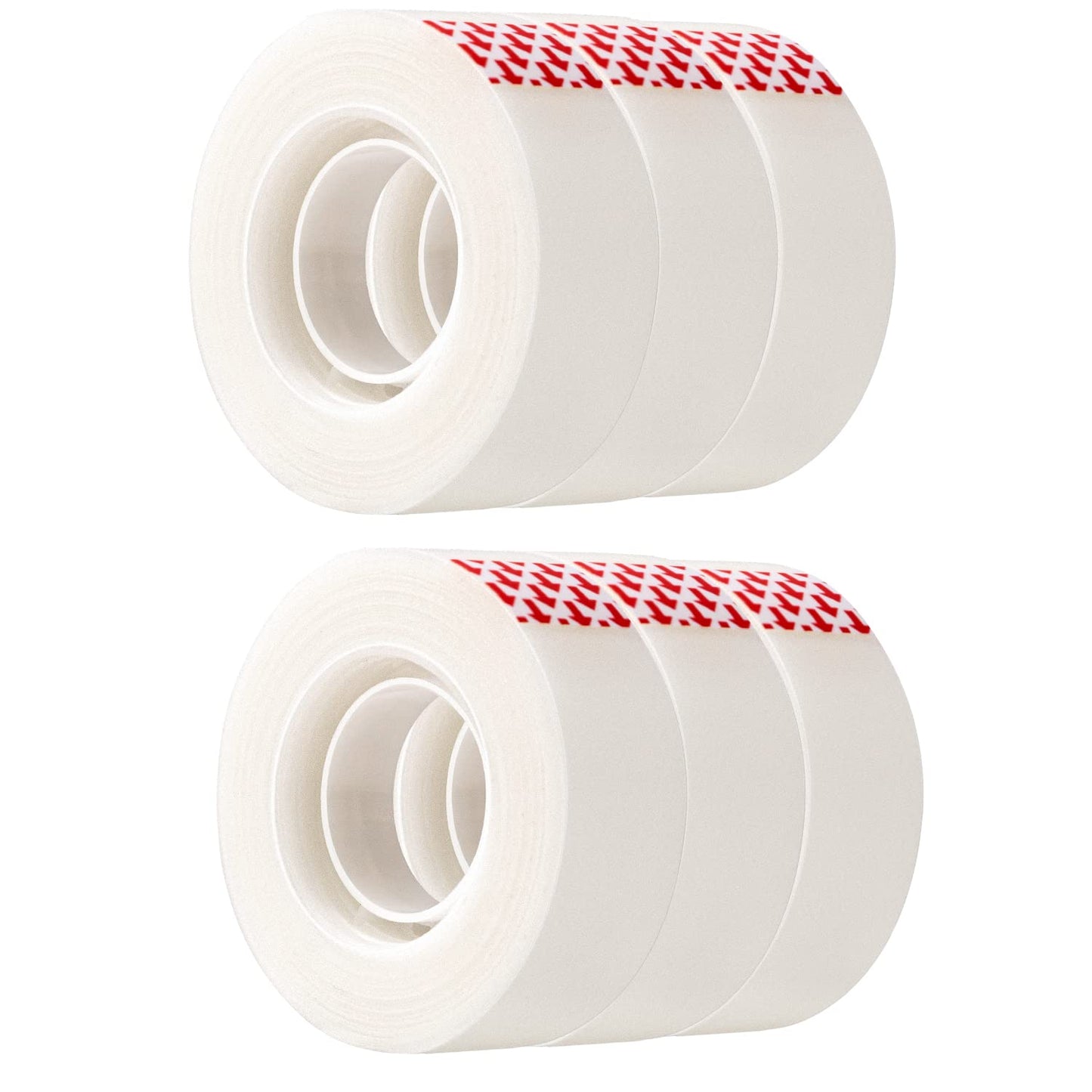 Amazon Basics Matte Finish Tape, 6 Pack, 3/4" Width x 1000" (27.8 yds) Length, Translucent
