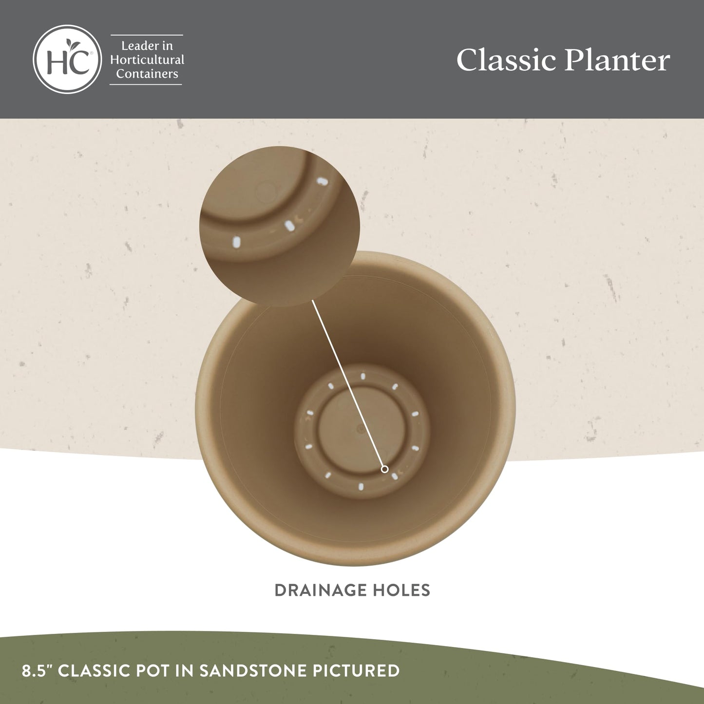 The HC Companies 11.5 Inch Classic Round Planter Pots with Drainage, Rolled Rim Plastic Planters for Indoor & Outdoor Plants, 2-Pack Decorative Flower Pots for Garden, Office & Home Decor, Chocolate