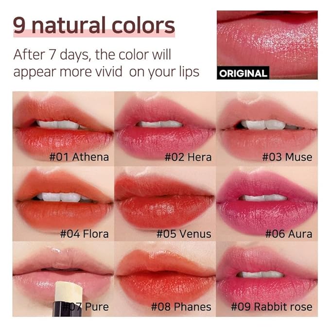 Lux Triple Lip Cure Balm (0.17 oz) (FLORA (Red Grapefruit)) 4 million units sold in Korea, Natural Tinted Korean Lip Balm, Petroleum/Paraben Free, Lip Butter,lip balm hydrating,tinted moisturizer