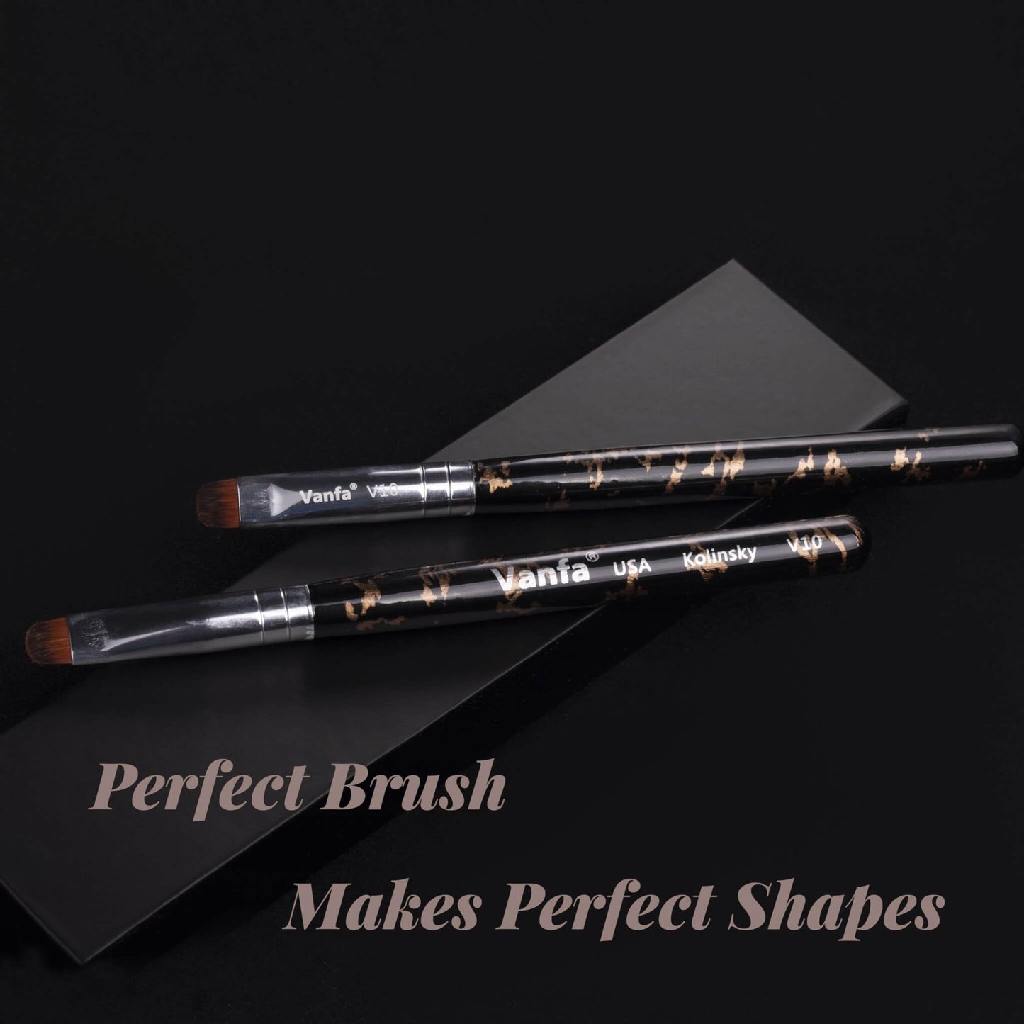 Vanfa French Brush for Nails, Clean up brush for Gel Nail Polish (V10 - Pack of 2)