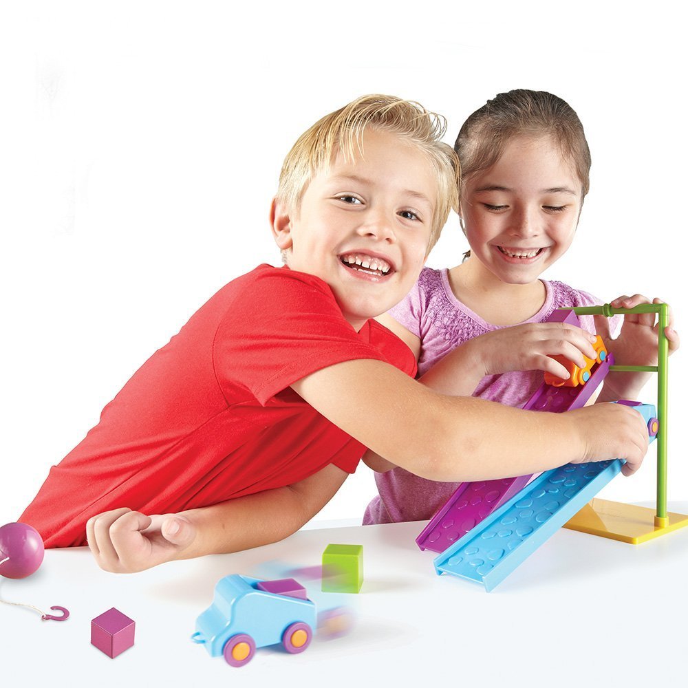 Learning Resources STEM Force & Motion Activity Set - Toddler Sensory Toys, Critical Thinking, Problem Solving, Building Toys, Fine Motor Skills, Physics Games for Kids, Gifts for Boys and Girls