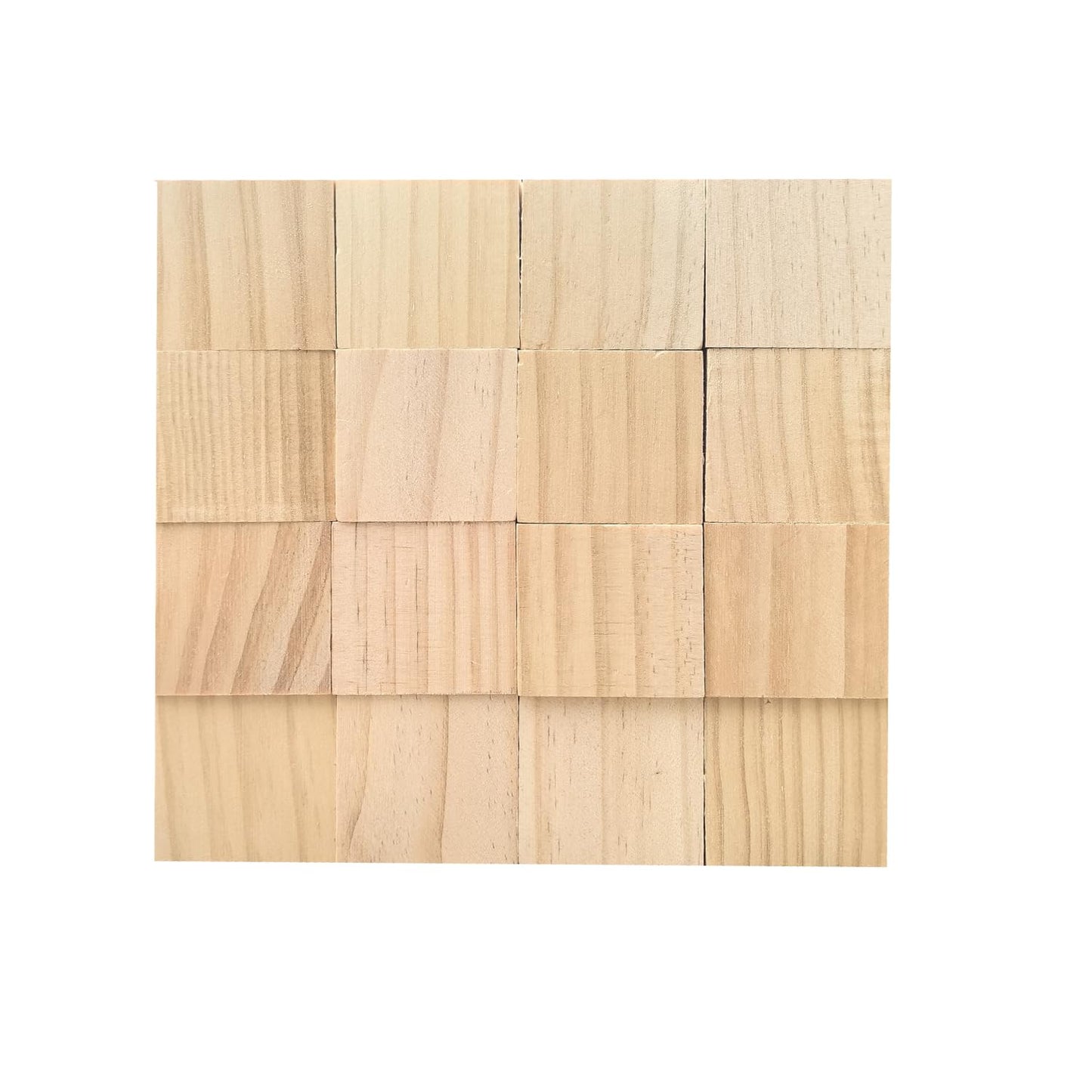 64PCS2-inch Blank Pine Wood Blocks, Suitable for Crafts, Carving, Laser Engraving. Shower Party Decorations.