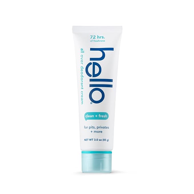 hello Lavender Vanilla and Clean Fresh All Over Deodorant Creams, Aluminum Free, 3 Ounces Each