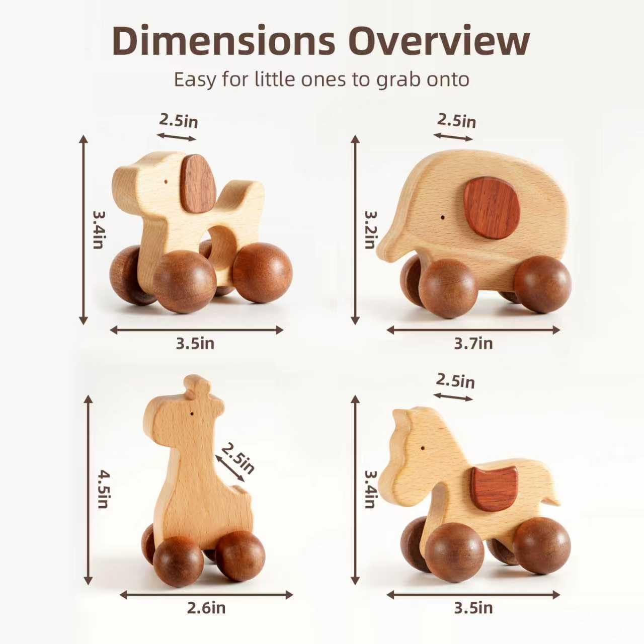 Hedgehog Pull Toy with 4Pcs Push Car Set