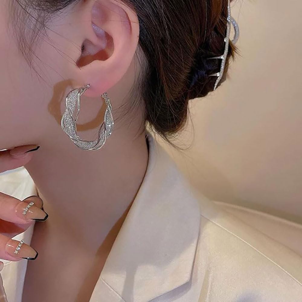 Lymphatic Activity Hoop Earrings, Lymphvity Germanium Earrings, Acupressure Slimming Earrings, Hoops Earrings, Lymphvity Germanium Earrings Lymphatic Drainage Earrings (Gold+Silver)