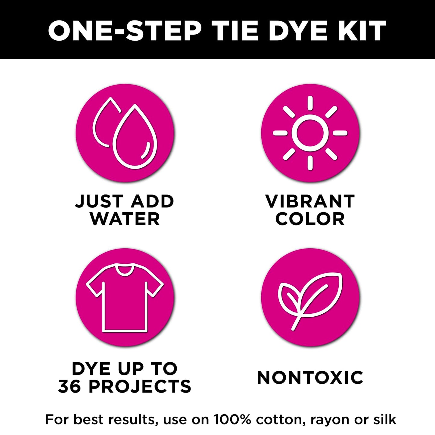 Tulip One-Step Tie-Dye Pastel Party Kit, Easy Large Group Activity, Permanent Designs for Fabric, 12 Colors