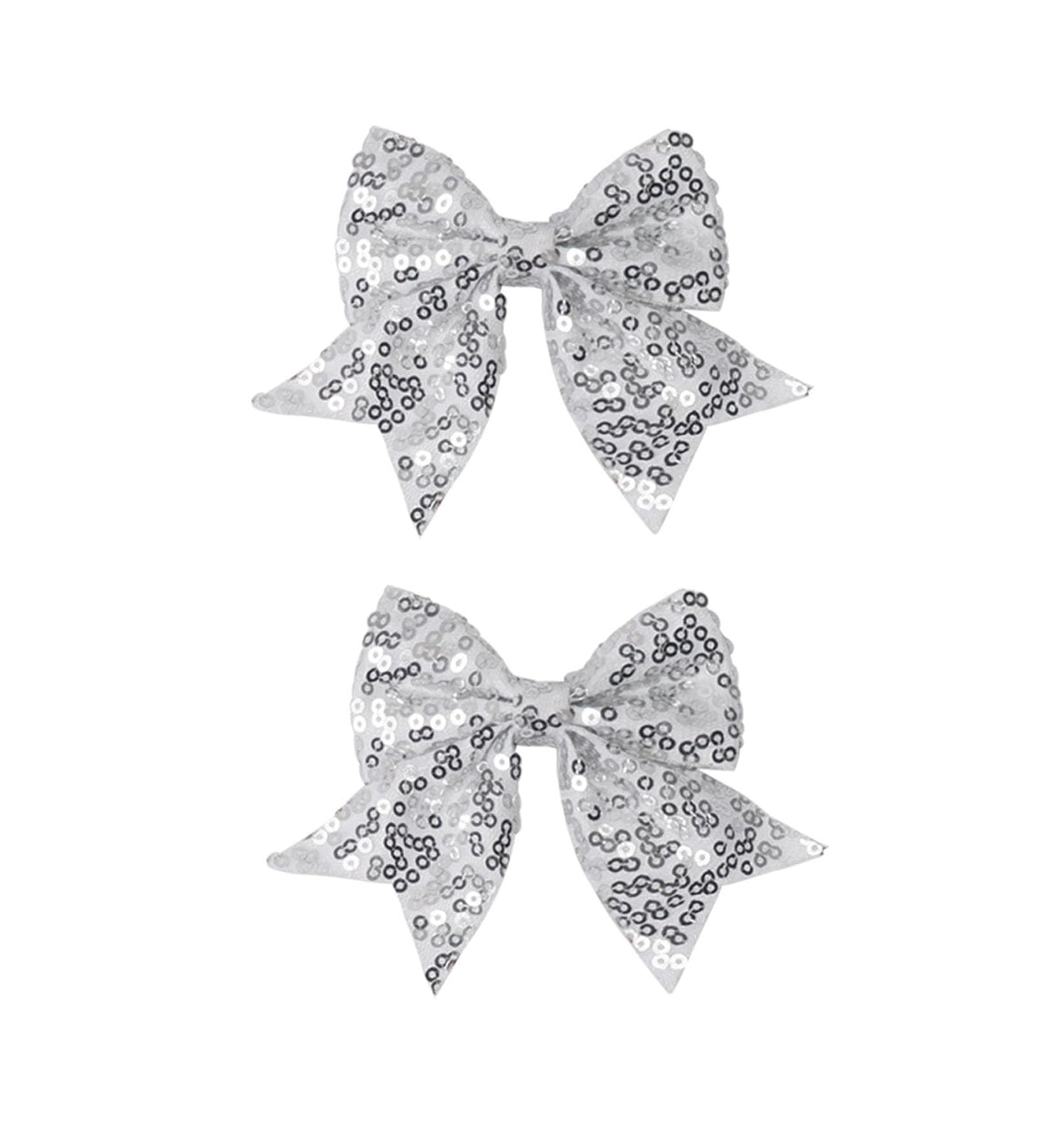 Koolgil 3-inch Sequined Bow Hair Clips For Baby Girls, Toddler, Kids and Young Women Birthday Party Wedding Christmas Occasions Pet Accessories Set of 2 (Royal Blue)