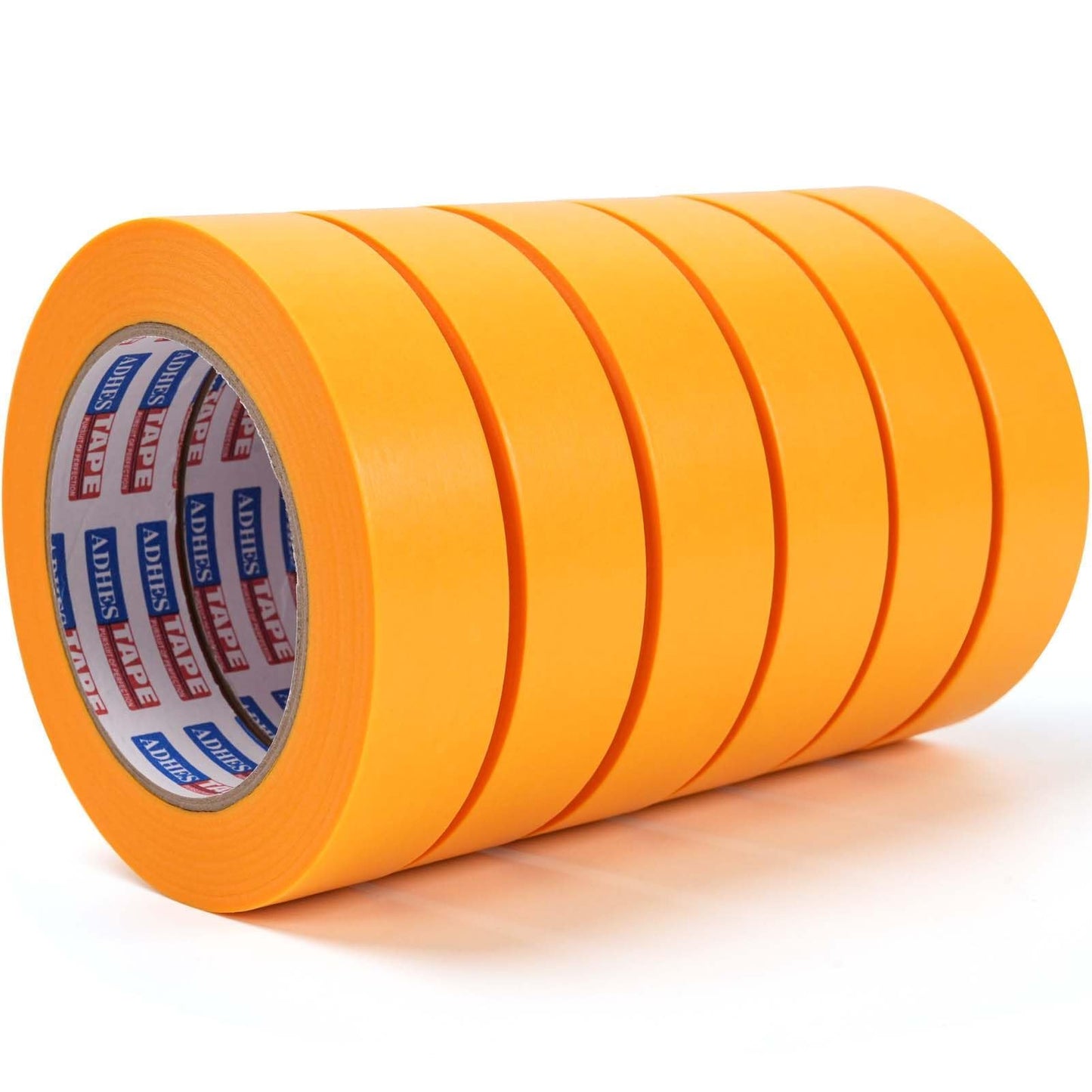 ADHES Orange Washi Tape, 1 in x 60 Yards x 6 Rolls, Decorative Masking Tape for Crafts, Journaling, DIY & Labeling, Easy Tear, Removable, No Residue