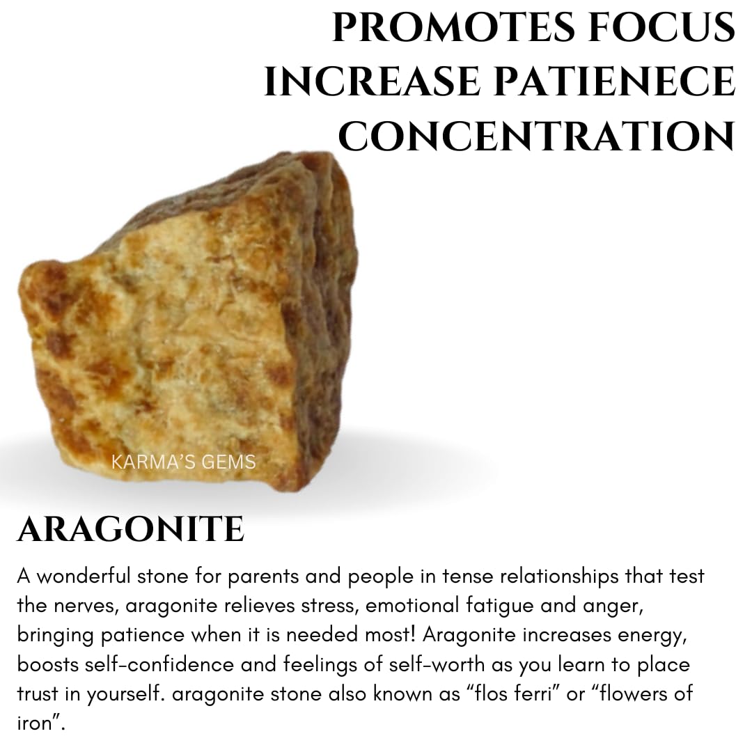 Crystals, Rocks, Jade, Crystals and Healing Stones, Witchcraft Supplies, Healing Crystals, Stones, Healing Stones, Rock Collection, Agate, Raw Stones (Aragonite, 2 Pcs)