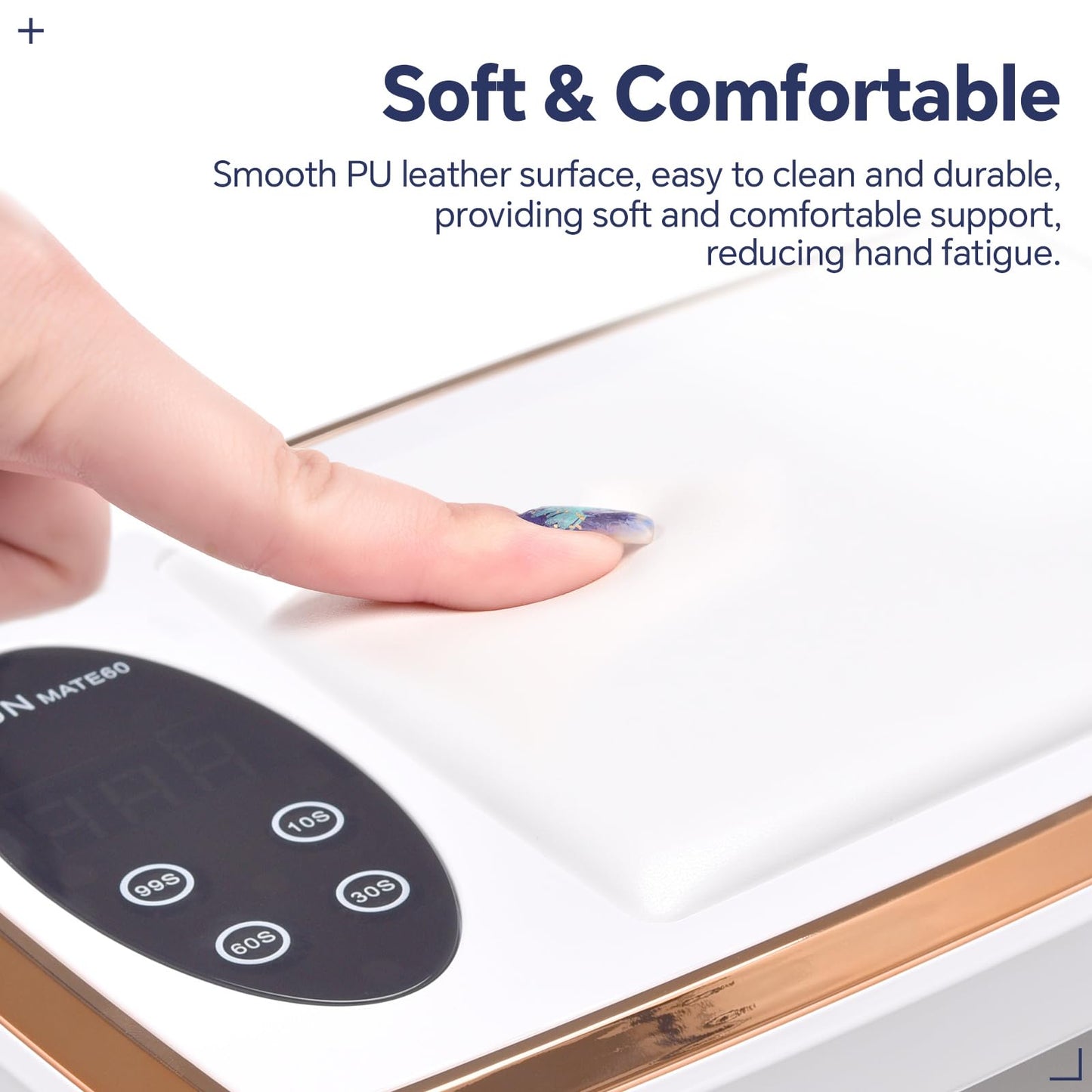 siyuwuro UV LED Nail Curing Lamp for Gel Nail Polish Nail Light with Hand Pillow for Arm Rest, 4 Timer with LED Display Nail Dryer for Manicure Pedicure, Nail Salon & Home Use