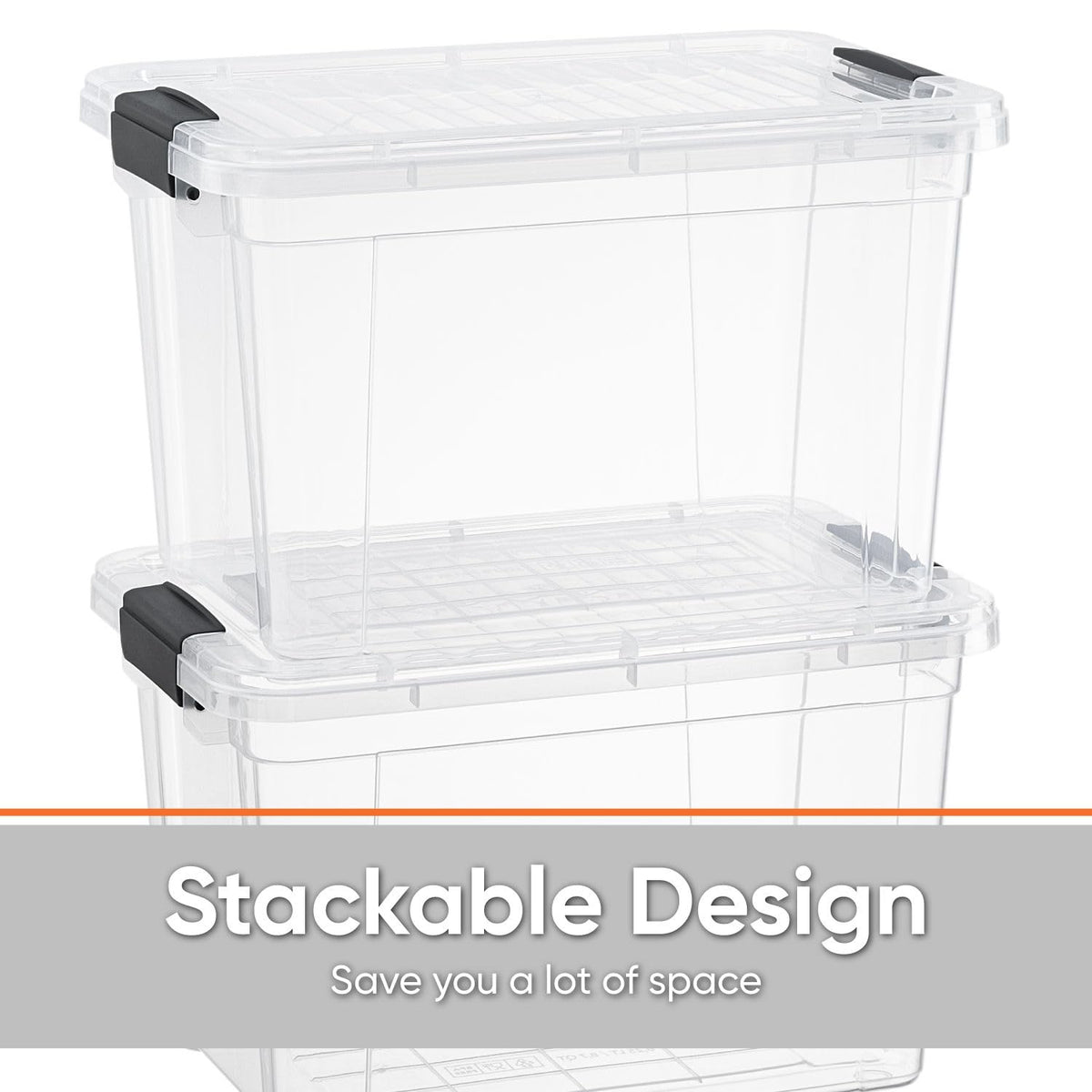 8.7 Quart Clear Plastic Storage Boxes with Lids (5 Count)