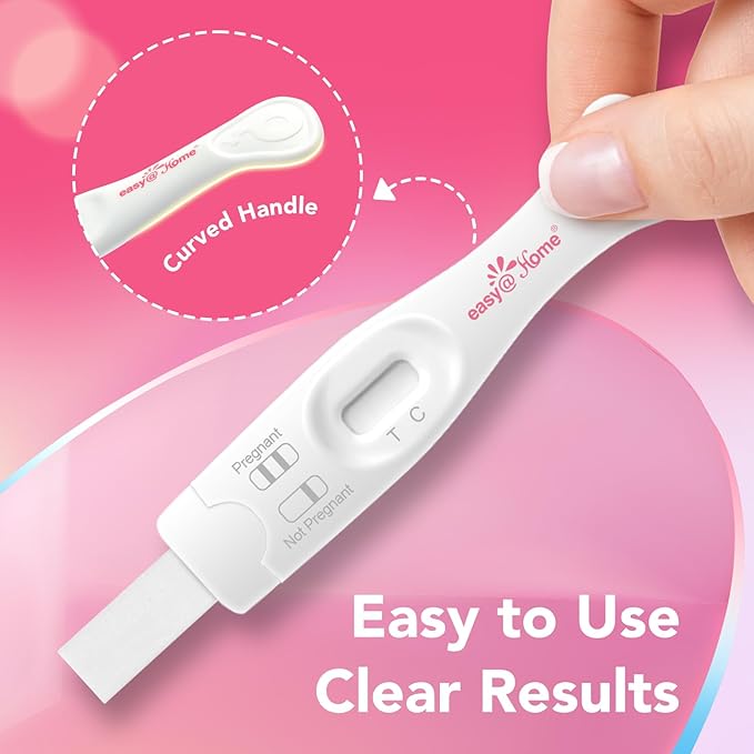 Easy@Home Early Pregnancy Test: Early Results & Reliable Accurate - Early Detection Pregnancy Tests with Curved Handle - Instant Readings in Minutes | 3 Sticks & 6 Free Strips
