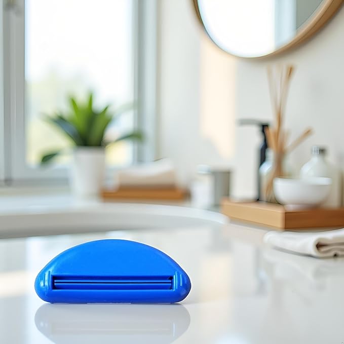 Toothpaste Tube Squeezer,Plastic Toothpaste Tube Squeezer Dispenser,Toothpaste Clips for Saving Toothpaste,Simple and Practical,Mobility and Daily Living Aids (Blue)