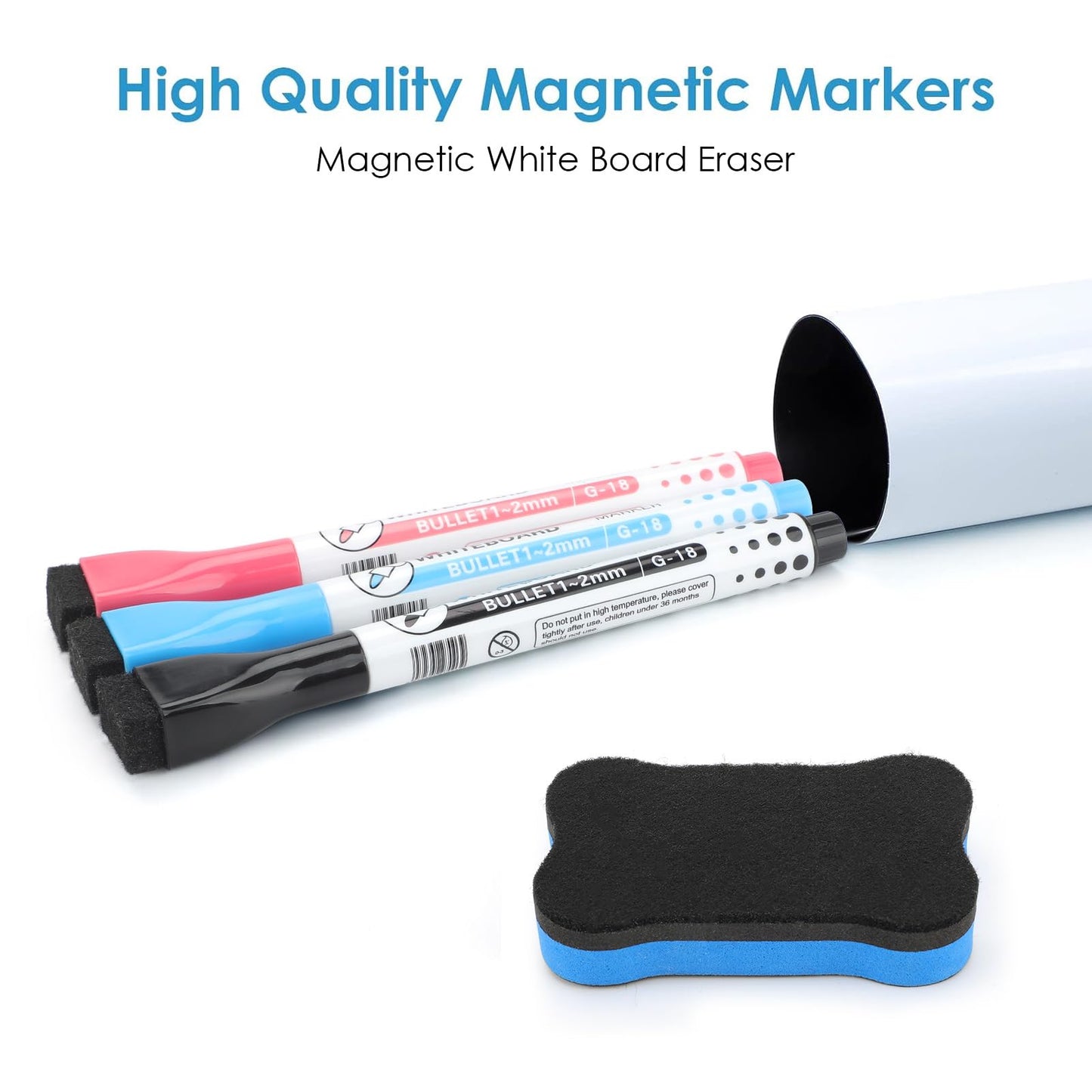 Bundle of 2 Sets- MaxGear 8.5"x11" Dry Erase Board for Wall, Desk, Fridge & 12"x8" Small Magnetic Dry Erase Board Sheet for Refrigerator