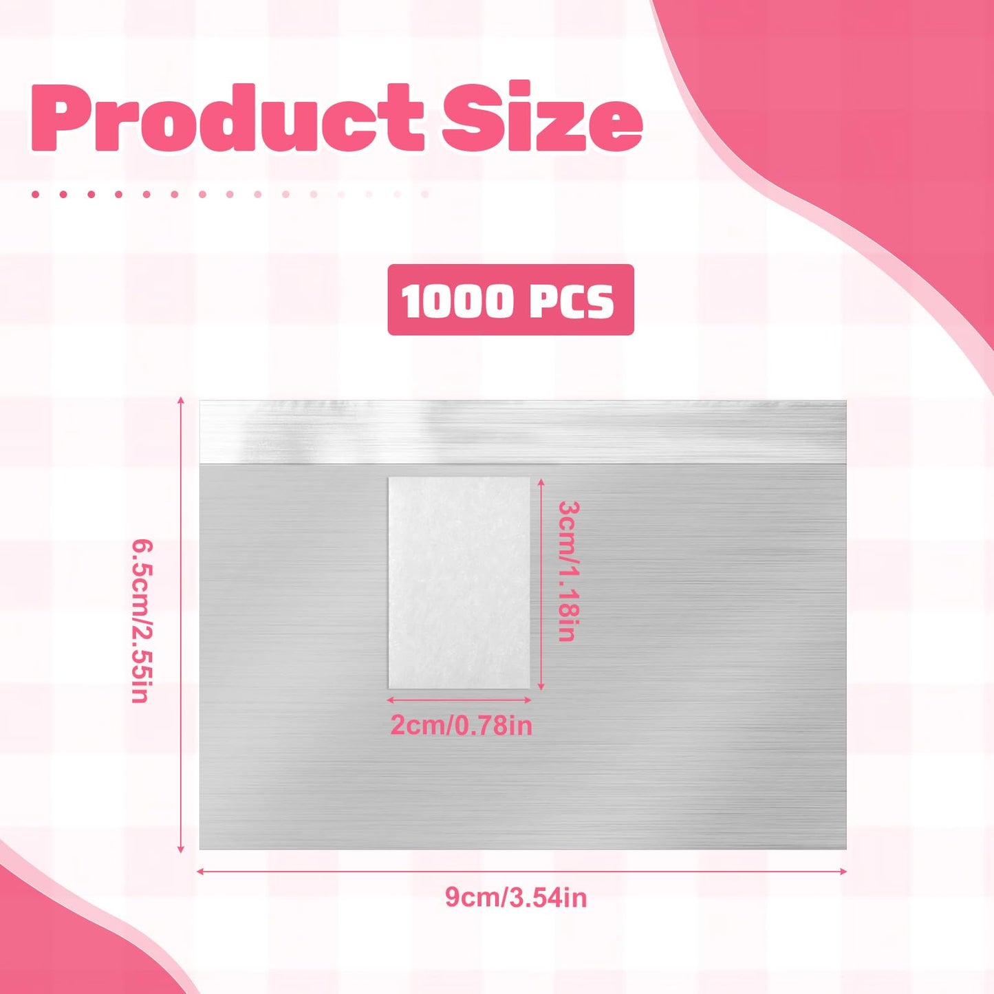 Ptwola 1000pcs Aluminium Foils Nails Polish Remover, Soak Off Wraps Finger Nail Gel Polish Removal Tool with 0.79x1.18inch Pre-attached Lint Free Cotton Pads