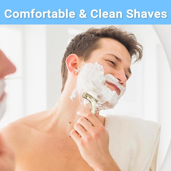Disposable Shave Kit for Men &Women - 50 Pcs Wheat Straw Razors and Cream Bulk, Individually Wrapped Portable Toiletries Amenities for Hotel, Airbnb, Homeless, Shelter, Charity, Camping and Travel