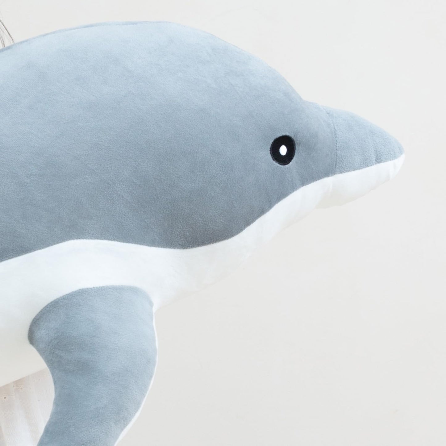 Kekeso Giant Dolphin Plush Toy, Soft Whale Hugging Pillow Stuffed Dolphin Pillow for Children Girls (Gray, 100cm/39.37inch)