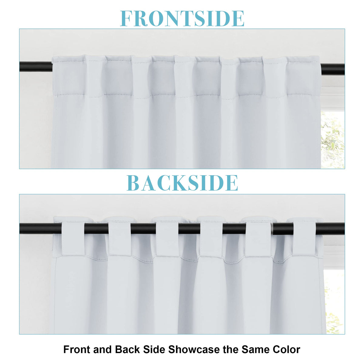 Curtains for Bedroom Kitchen Bathroom Cafe Basement RV (2 Count)