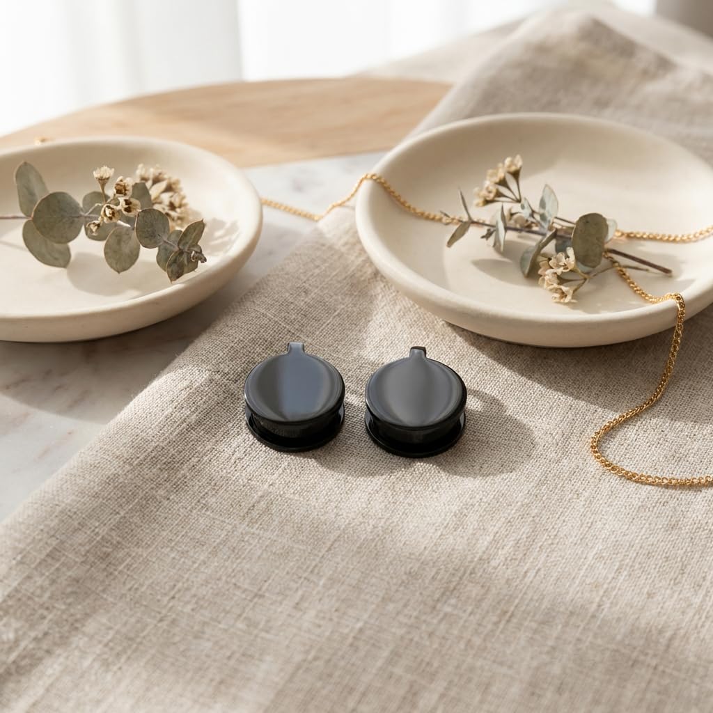 Keloid Pressure Earrings for Women and Men Clip on Compression Earring for Swelling (12mm Black)