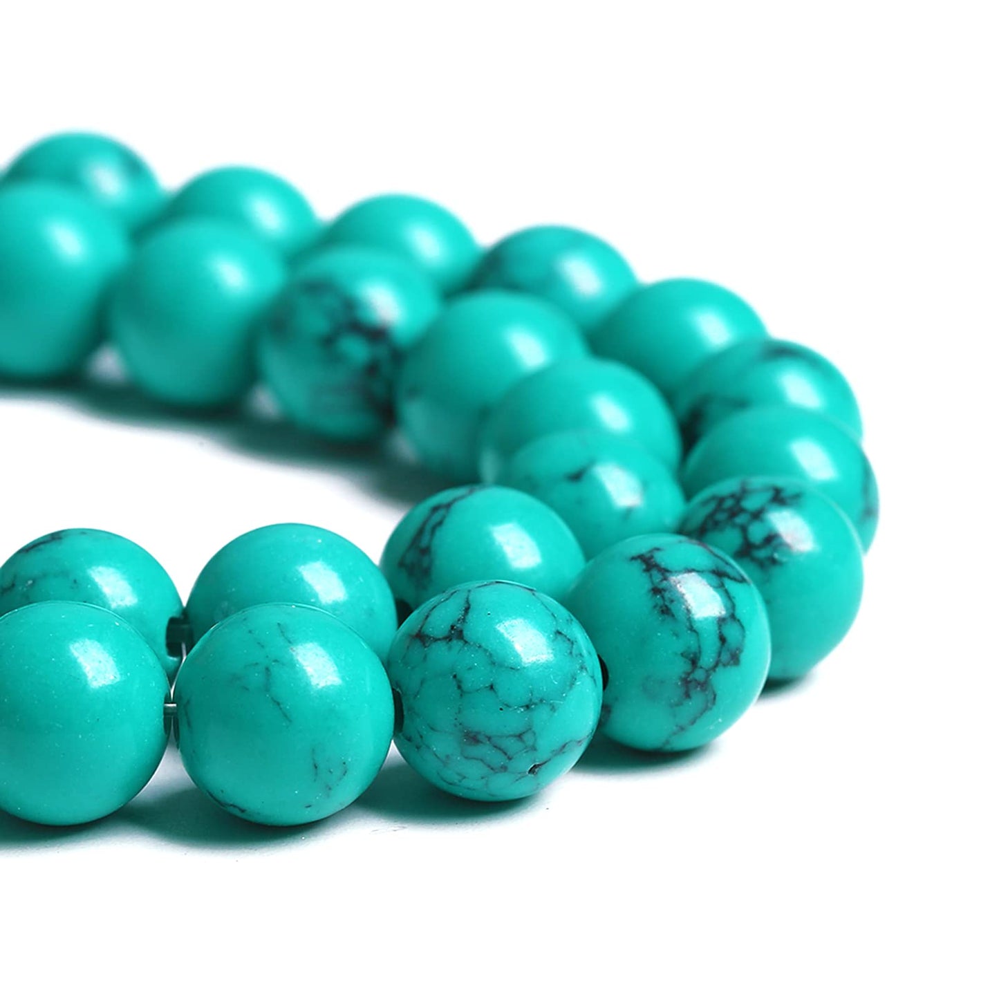 6MM 60PCS Green Turquoise Spacer Loose Beads for Jewelry Making DIY Bracelet Necklace