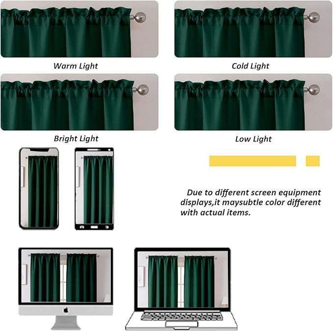 Chyhomenyc Hunter Green Curtains 78 Inch Length 2 Panels Set, Faux Linen Textured Light Filtering Soft Airy Farmhouse Curtain Drapes for Living Room Bedroom, 40Wx78L