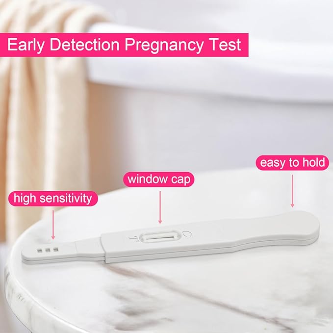 Pregnancy-Test Pink-HCG Early-Detection Home-Sticks - Upgraded Version 3Count Detects in 30 Seconds Ultra High Sensitivity Simple Individually Wrapped YIDERBO