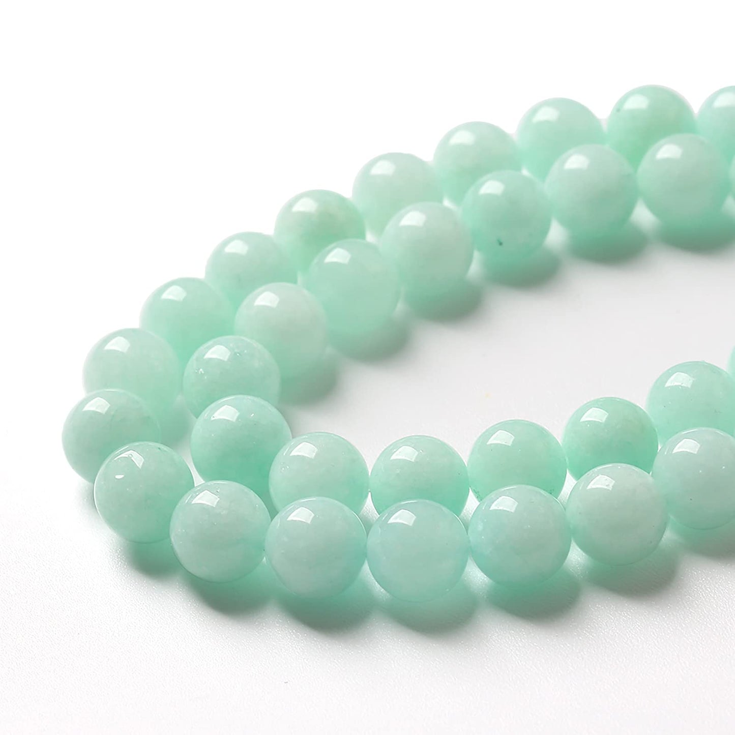 60pcs 6mm Natural Blue Amazonite Stone Beads Round Loose Energy Healing Stone Beads for Jewelry Making DIY Bracelet 15 Inch (6mm, Blue Amazonite Stone)
