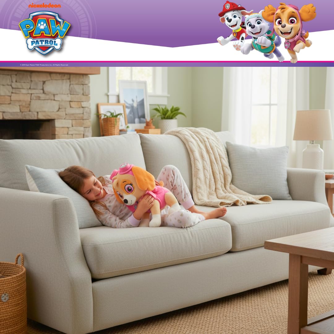 Paw Patrol Girl Skye Bedding Weighted Cuddle Pillow, 3lb Soft Plush & Cozy Pillow for Comfort, (Officially Licensed Product) By Franco Calm