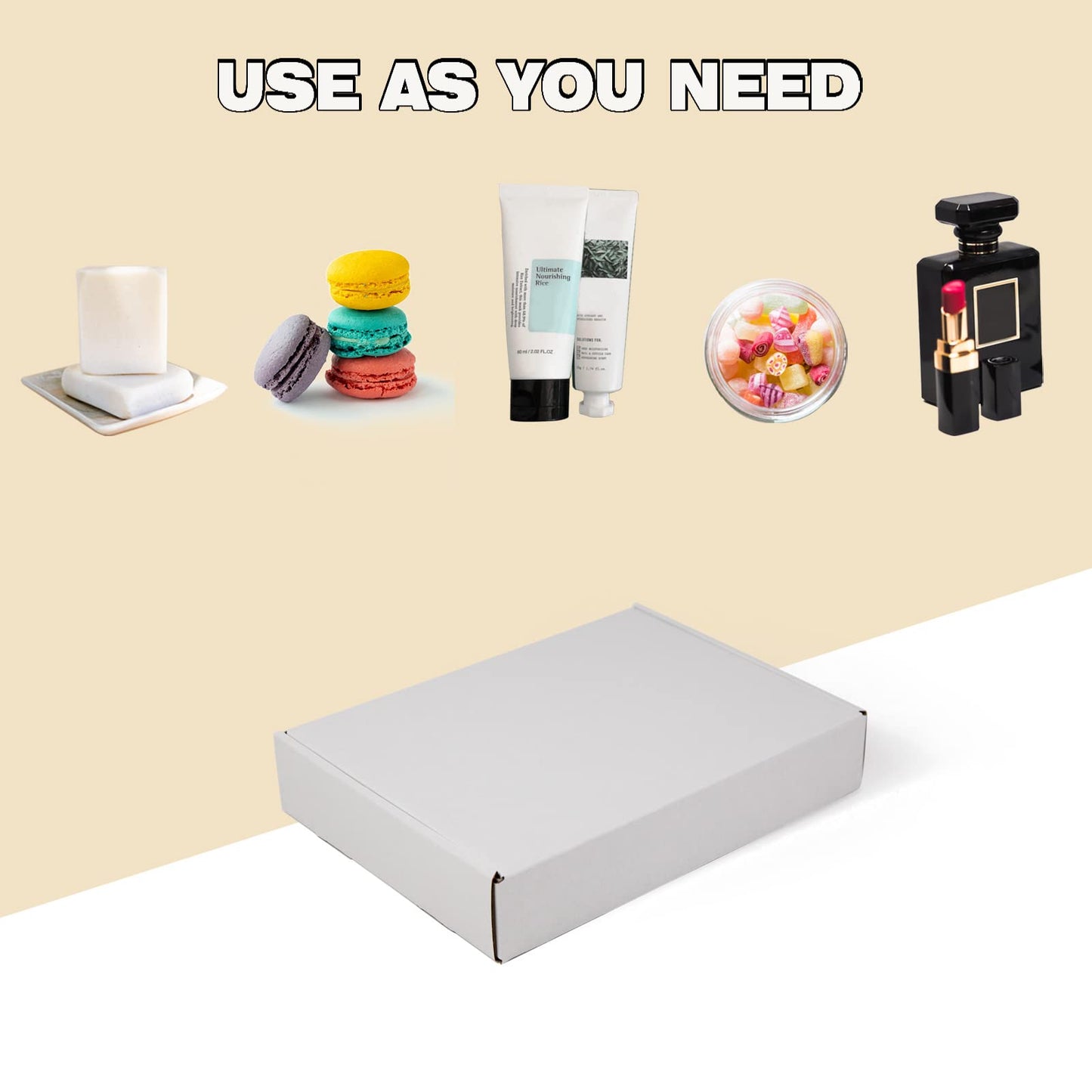 Sodissa 11x8x2 Inches Shipping Boxes Pack of 25, White Corrugated Cardboard Boxes for Small Bussiness