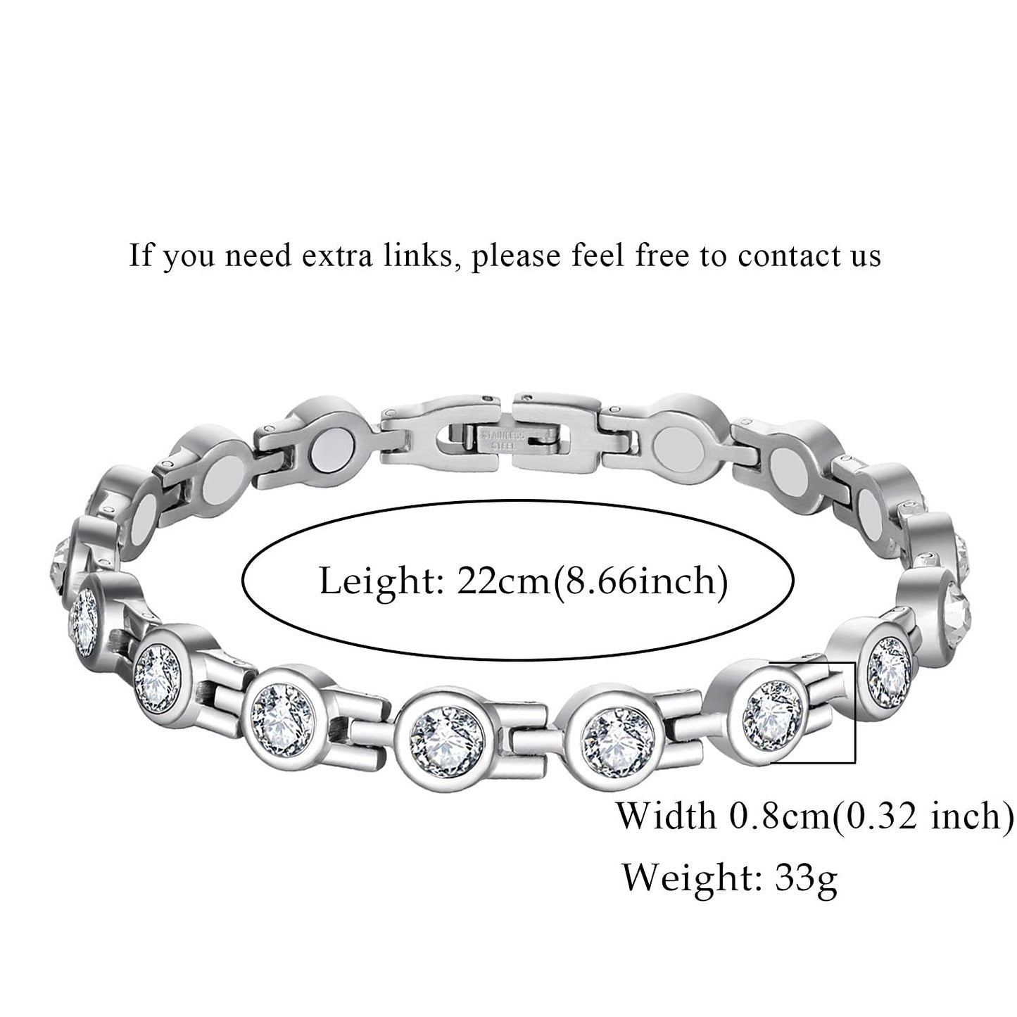 Feraco Magnetic Bracelets for Men Women with Magnets,Jewelry Gift