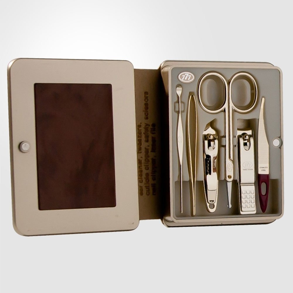 Korean Nail Clippers! World No. 1. Three Seven (777) Travel Manicure Grooming Kit Nail Clipper Set Made in Korea, Since 1975. (5300WG)