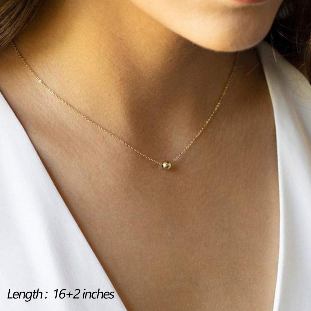 Turandoss Layered Necklaces for Women Choker Bar Hammered Disc Necklace Womens Layering Necklaces for Women