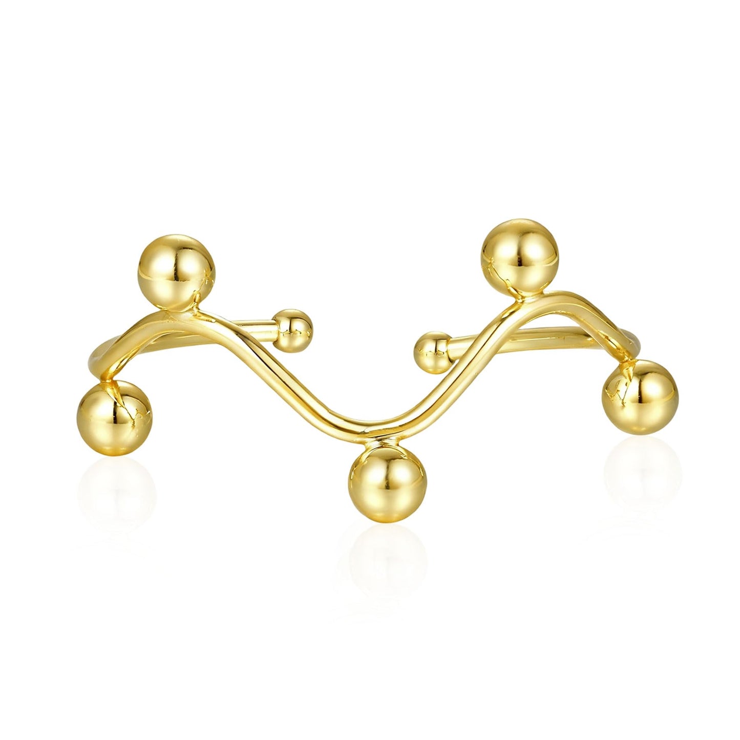 SHINYTE CATALINE 14K Plated Gold Adjustable Cuff Bracelet for Women,Dainty Stackable Gold Bangle Mothers Day Gift for Girlfriend,Wife,Lover,Mom