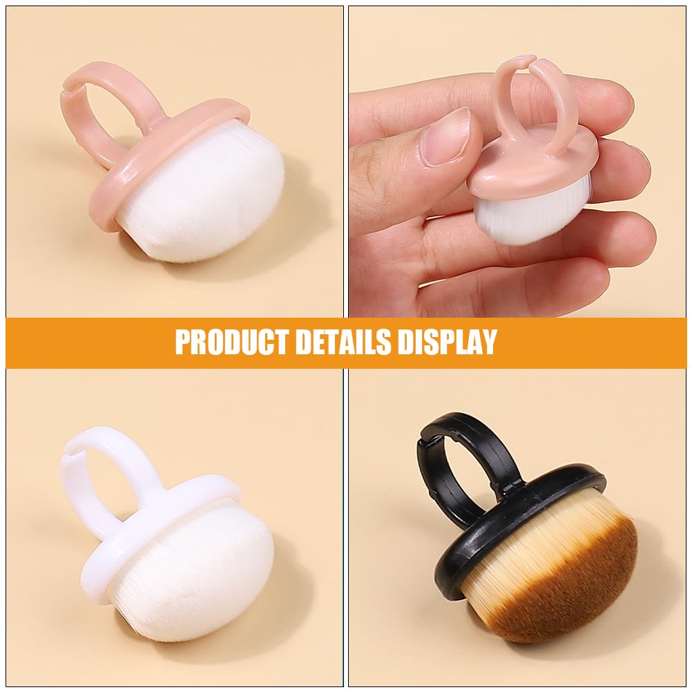 Beaupretty Nail Dust Brush Soft Bristle Fingernail Scrub Brush Short Handle Portable Manicure Tool for Cleaning and Polishing Nails
