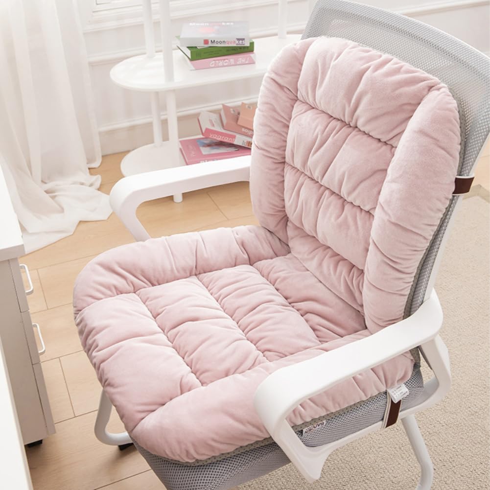 UEncounter Desk Chair Cushion Office Chair Cushion Seat Cushion with Back Support Integrated Pad with Fixed Band for Sedentary Individuals