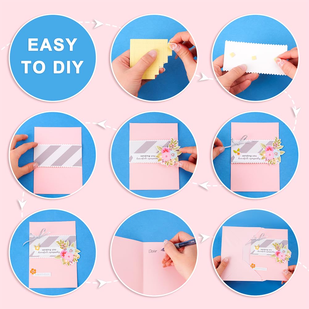 AHANDMAKER Paper Card Making Kits Colorful Handmade Greeting Card Kits for Christmas Day Cards, Easter Cards Birthday Invitation, DIY Envelope & Card Making, Slightly Lighter Color